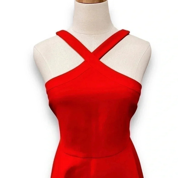 LIKELY Revolve Ashland Red Halter Neck Mini Dress Fit & Flare Size 6 - Picture 6 of 10